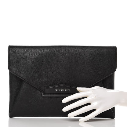 Givenchy Sugar Goatskin Medium Antigona Envelope Clutch Black 2 of 7