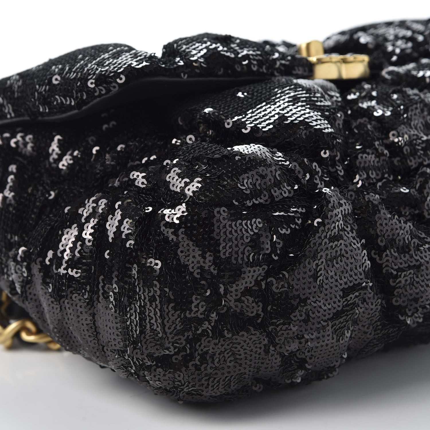 Chanel Sequin Quilted Medium 19 Flap Black 6 of 10