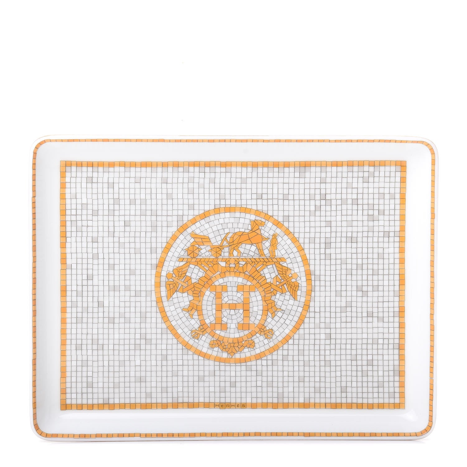 Hermes Porcelain Mosaique au 24 Sushi Plate 1 of 6