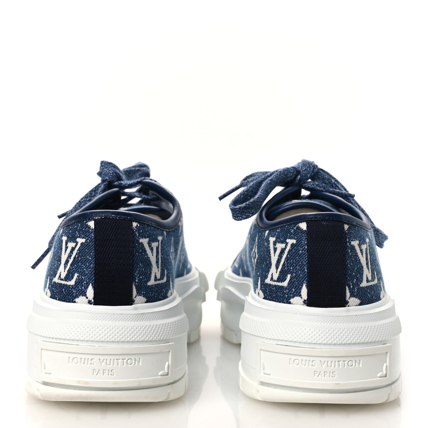 Denim Monogram Squad Sneakers 38.5 Marine