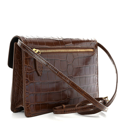 Burberry Alligator Small Macken Crossbody Bag Brown 3 of 12