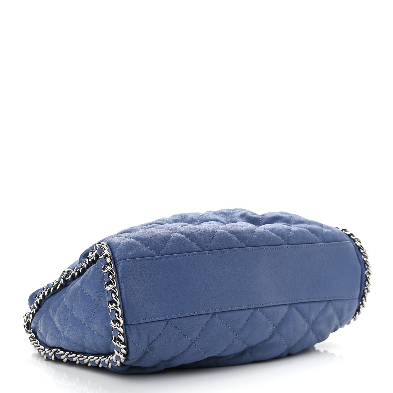 Chanel Washed Lambskin Chain Around Hobo Blue 4 of 14