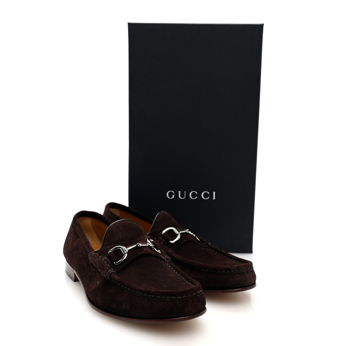 Suede Mens Horsebit Moccasin Loafers 8 Brown