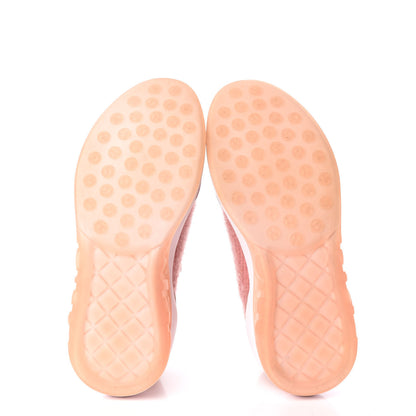 Chanel Fabric Calfskin Suede CC Womens Sneakers 38 Pink 5 of 7
