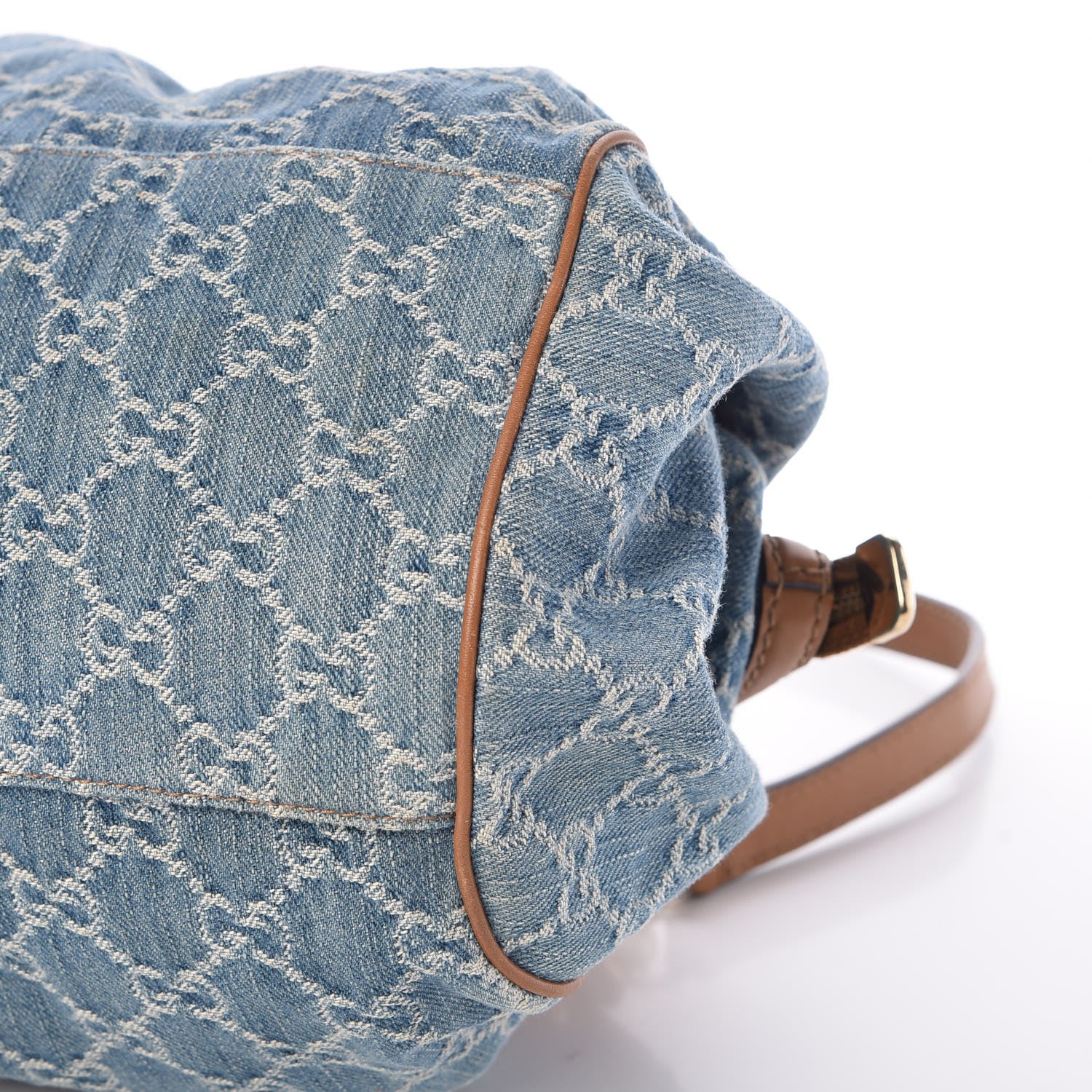 Gucci Denim Monogram Medium Sukey Boston 10 of 10