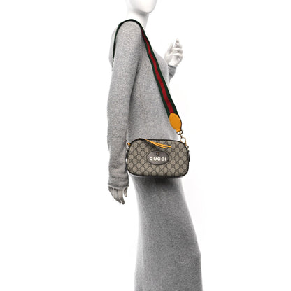 Gucci GG Supreme Monogram Web Neo Vintage Shoulder Bag Beige New Acero Crop 2 of 9