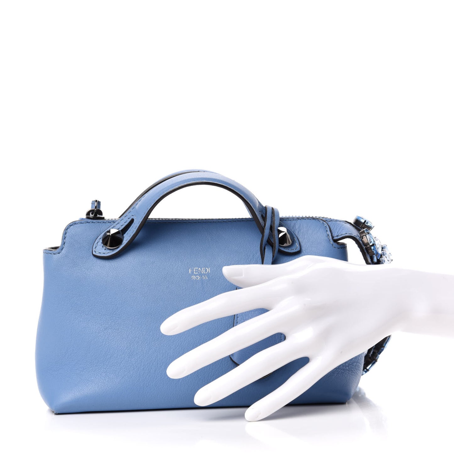 Vitello Dolce Crystal Croc Tail Mini By The Way Boston Bag Riviera Acquamarine