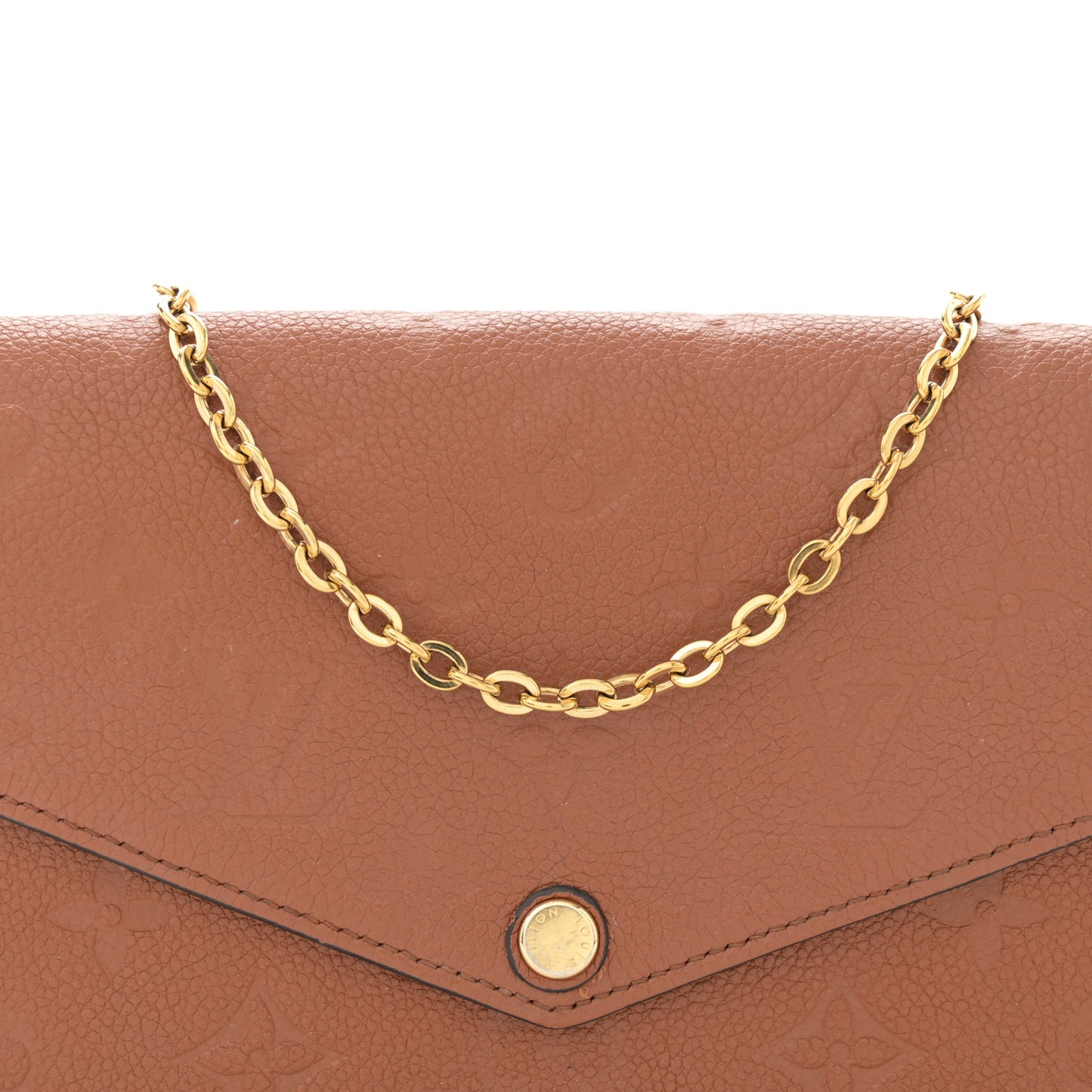 Empreinte Pochette Felicie Chain Wallet Cognac