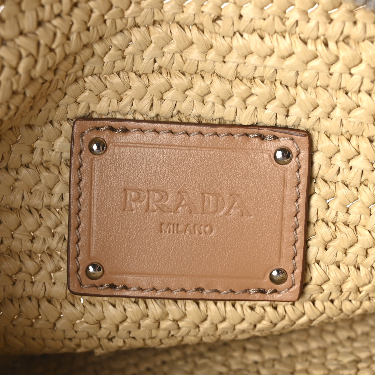 Prada Yarn Raffia Effect Crochet Belt Bag Naturale 6 of 10