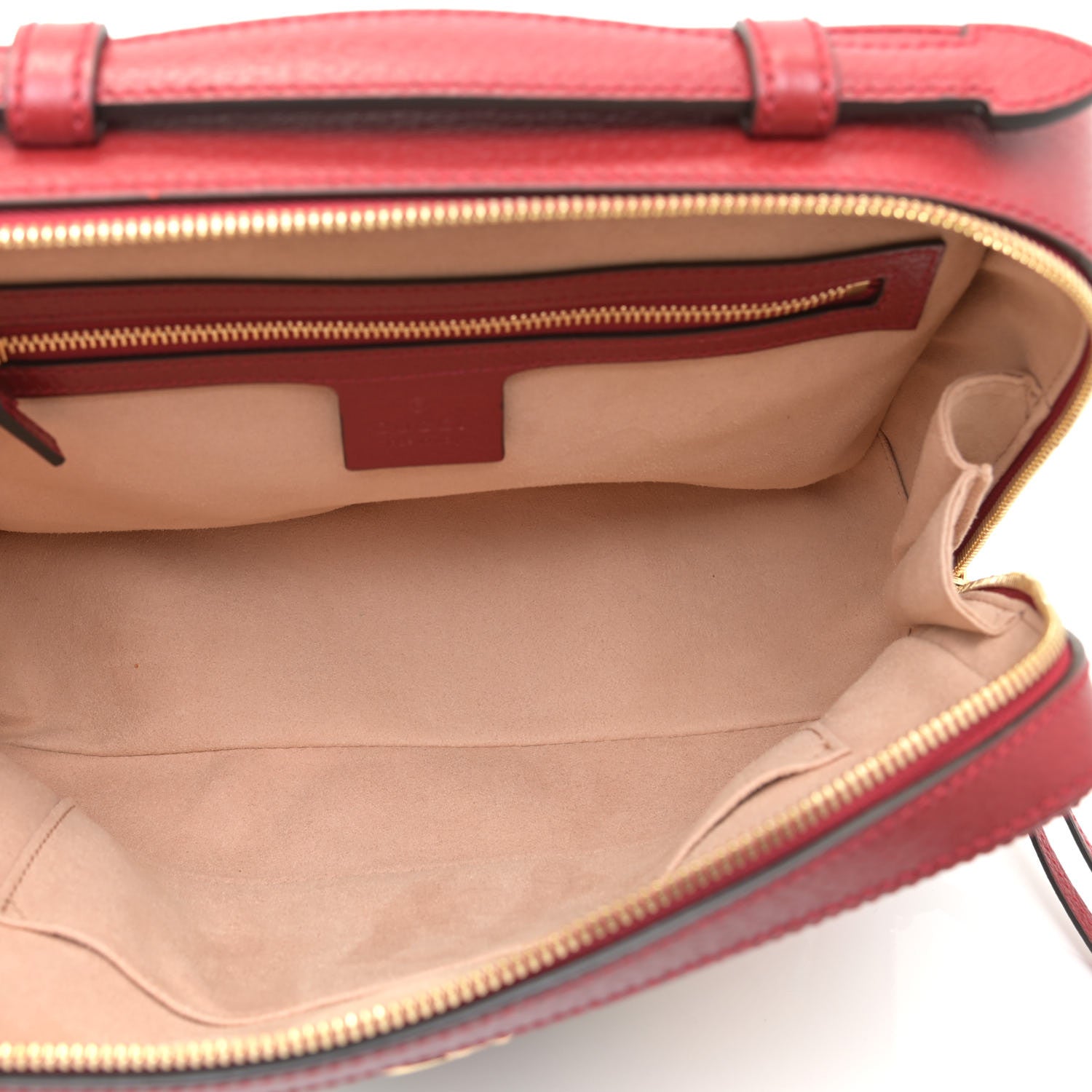 Gucci GG Supreme Monogram Flora Web Small Ophidia Top Handle Shoulder Bag Hibiscus Red 7 of 10