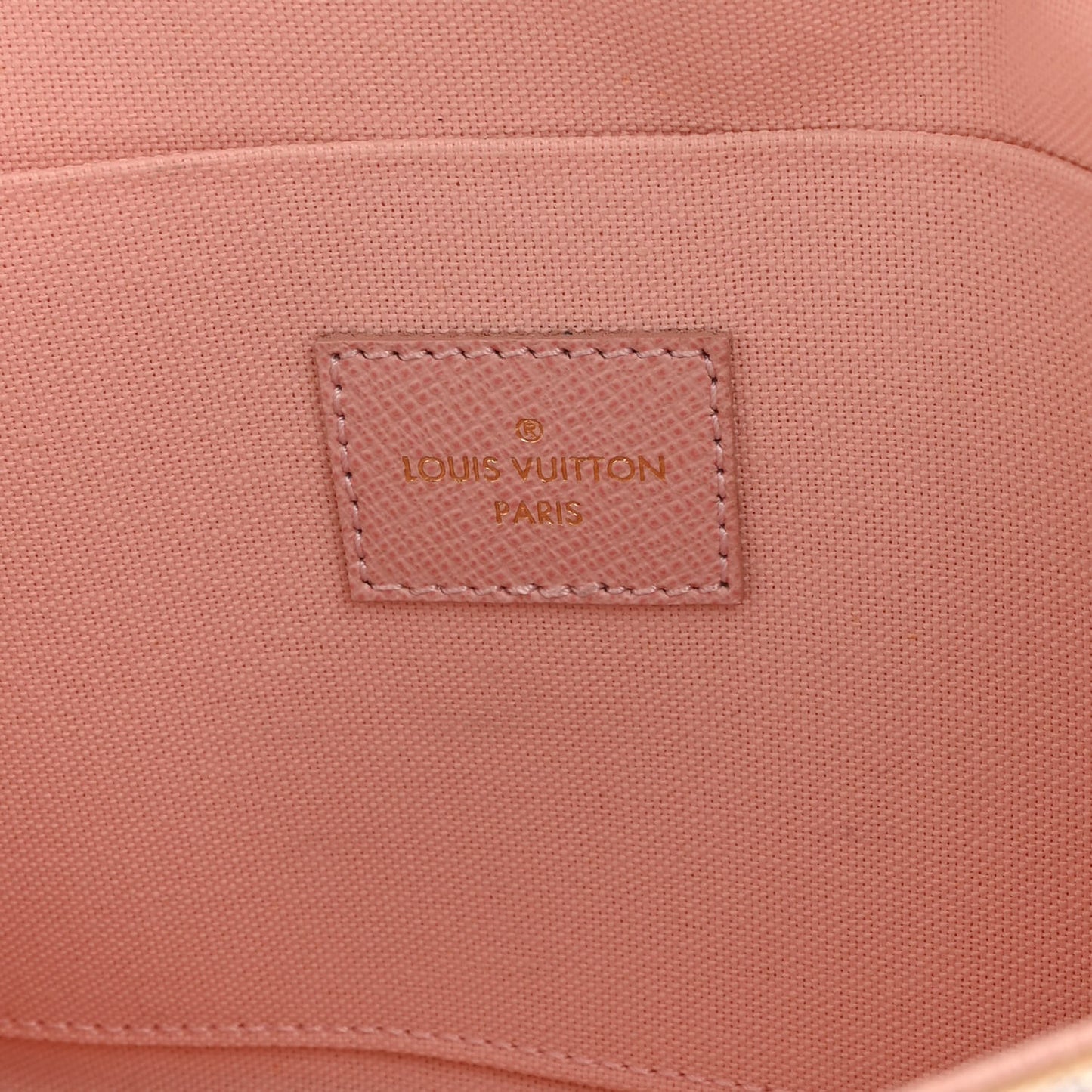 Damier Azur Pochette Felicie Chain Wallet Rose Ballerine