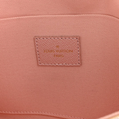 Louis Vuitton Damier Azur Pochette Felicie Chain Wallet Rose Ballerine 6 of 10