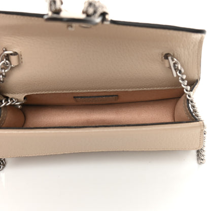 Gucci GG Supreme Monogram Textured Dollar Calfskin Super Mini Dionysus Shoulder Bag Beige Mystic White Oatmeal 5 of 12