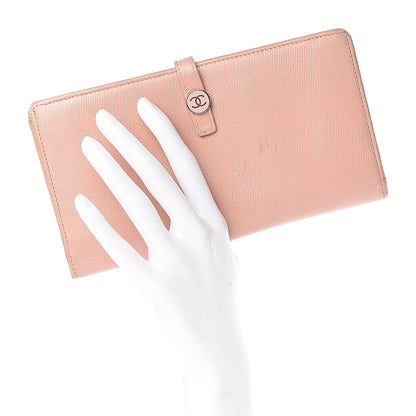 Chanel Grained Calfskin CC Button Wallet Pink 2 of 24