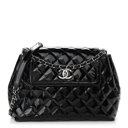 Chanel Patent Quilted Large Coco Shine Accordion Flap Black 1 of 10