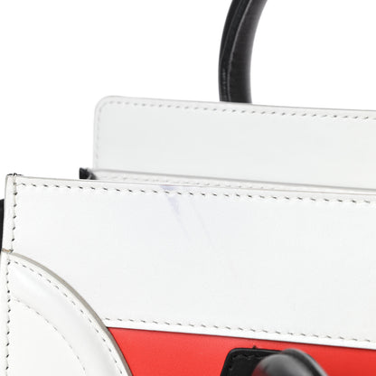 Celine Smooth Calfskin Mini Tri-Color Luggage Vermillion 12 of 17