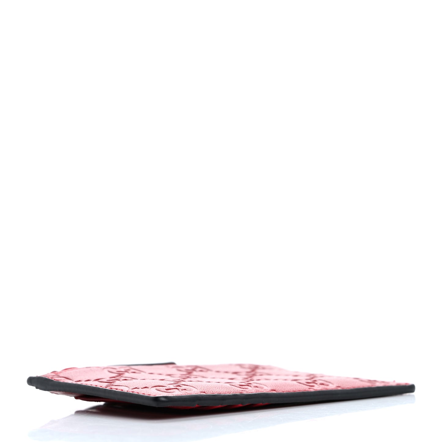 Guccissima Signature Coin Case Card Holder Hibiscus Red