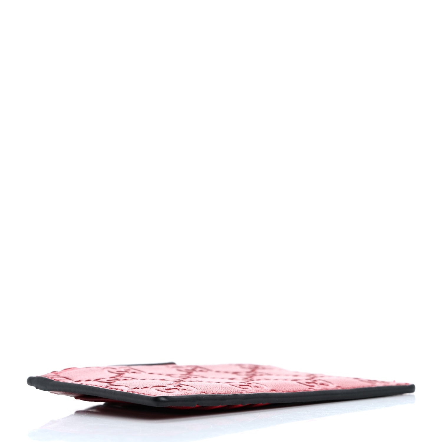 Gucci Guccissima Signature Coin Case Card Holder Hibiscus Red 4 of 8