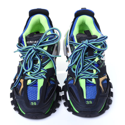 Balenciaga Mesh Nylon Mens Track Sneakers 39 Black Blue Green 5 of 10