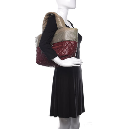 Chanel Nylon Quilted Small Coco Cocoon Reversible Tote Gray 2 of 17