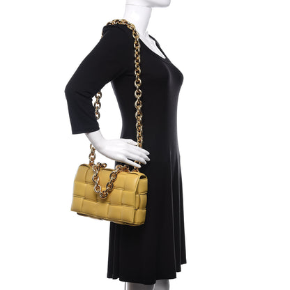 Bottega Veneta Lambskin Maxi Intreccio Padded Chain Cassette Crossbody Bag Corn 2 of 9