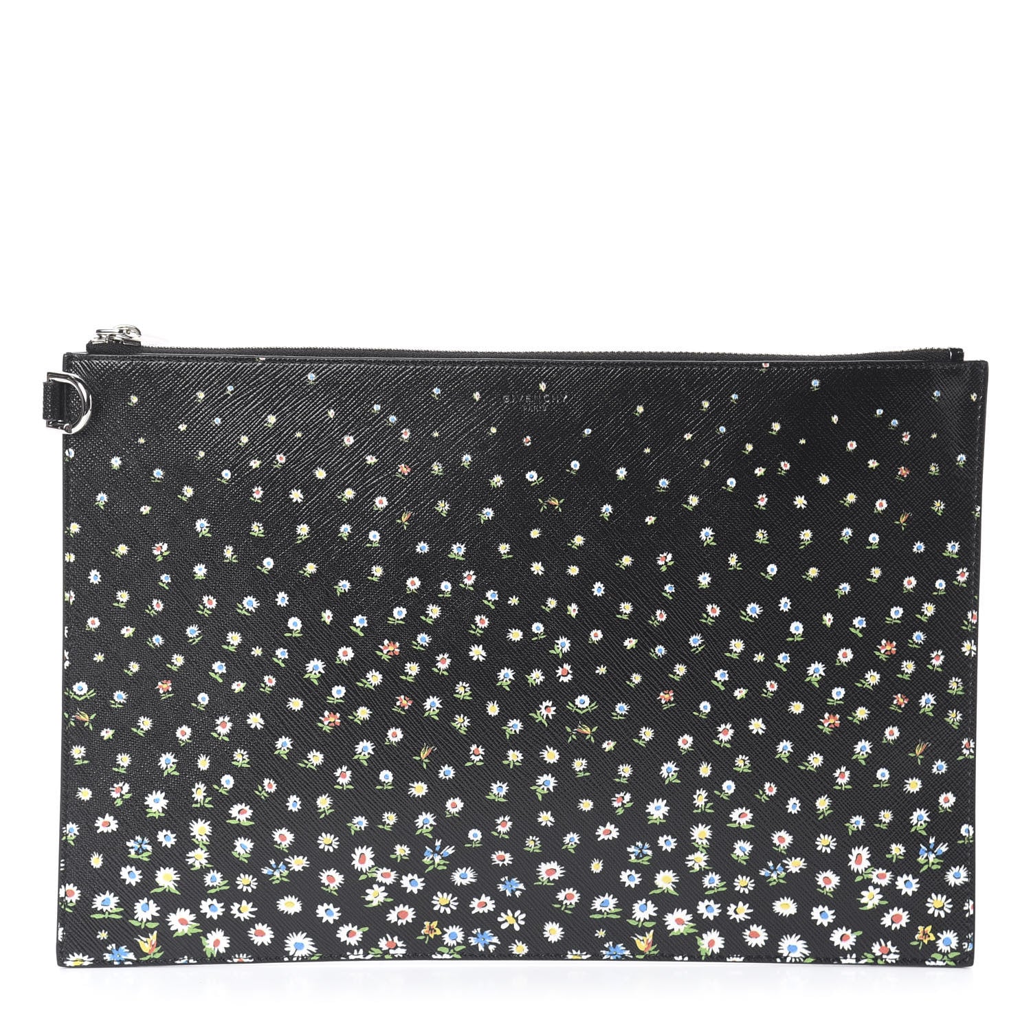 Givenchy Coated Canvas Iconic Ditsy Print Zip Pouch Black 1 of 5