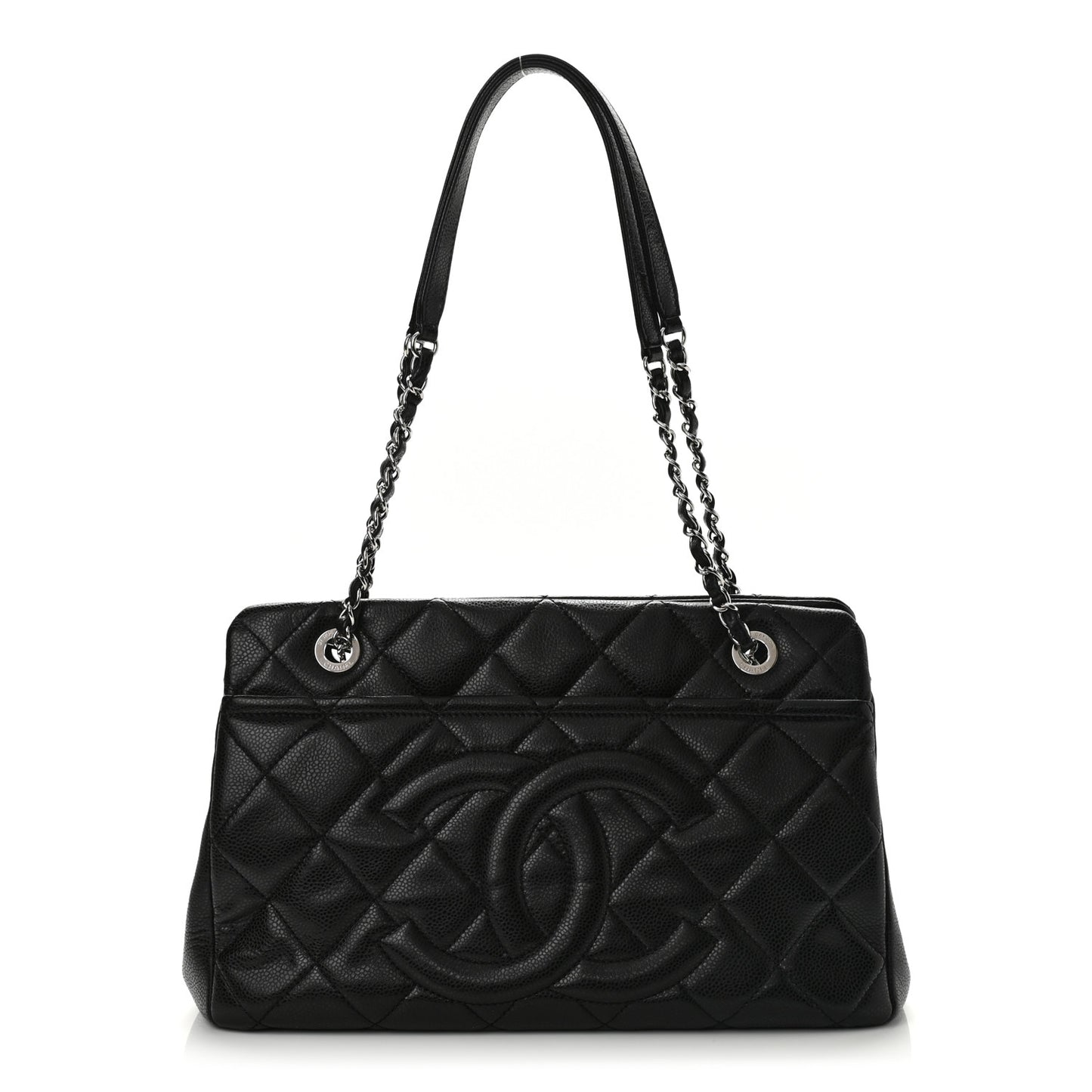 Caviar Quilted CC Timeless Soft Tote Black