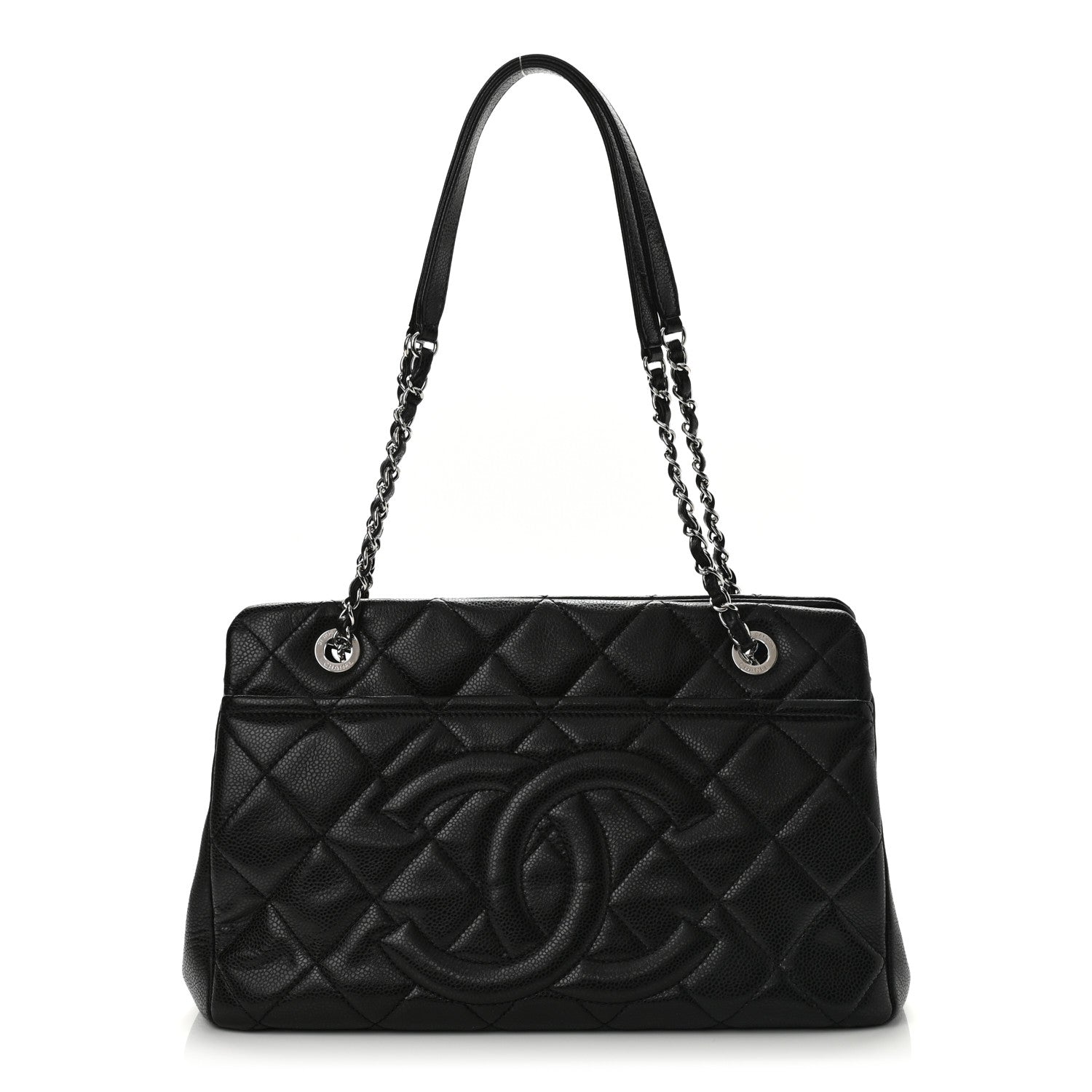 Chanel Caviar Quilted CC Timeless Soft Tote Black 1 of 10