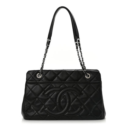 Chanel Caviar Quilted CC Timeless Soft Tote Black 1 of 10