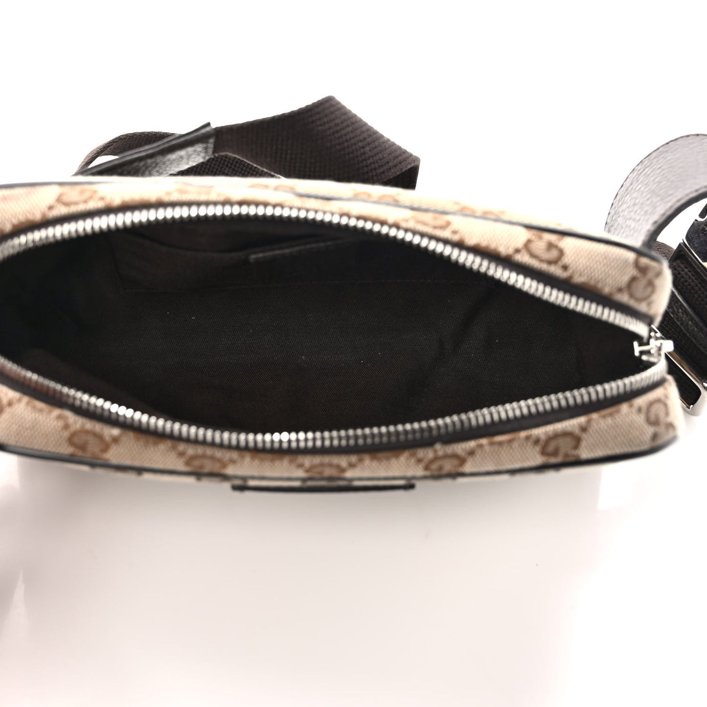 Monogram Dollar Calfskin Belt Bag Beige Ebony Testa di Moro Marrone Scuro