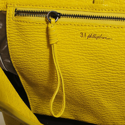 3.1 Phillip Lim 3.1 Textured Calfskin Medium Pashli Satchel Electric Yellow 9 of 11