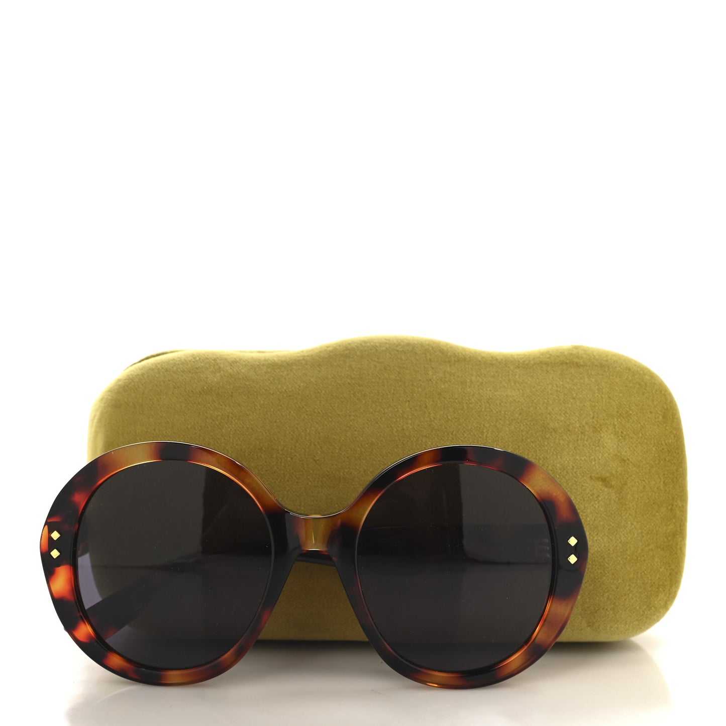 Acetate Round Sunglasses GG1081S Tortoise