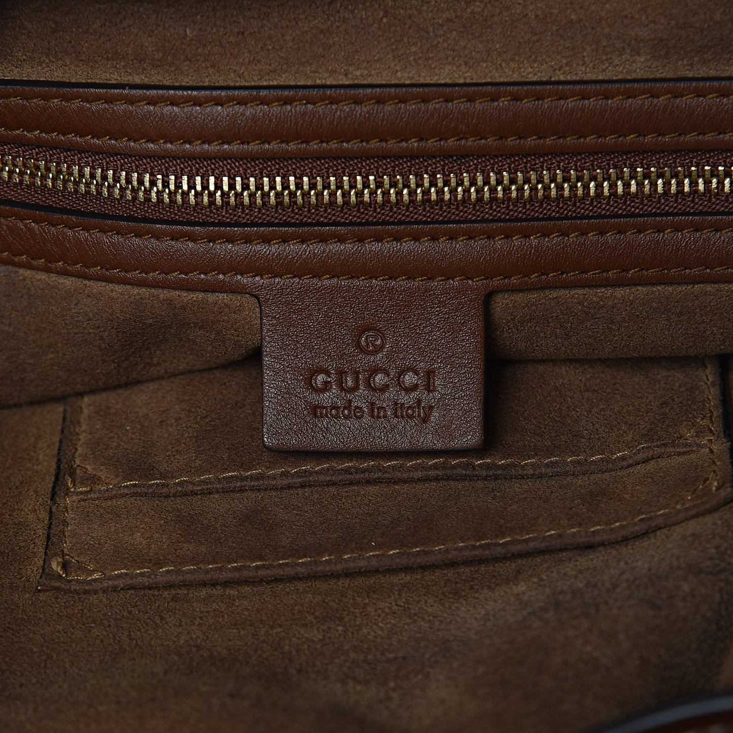 GG Supreme Monogram Large Linea A Hobo Light Brown