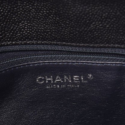 Chanel Caviar Tweed Quilted Large Coco Break Shopping Bag Black 6 of 10