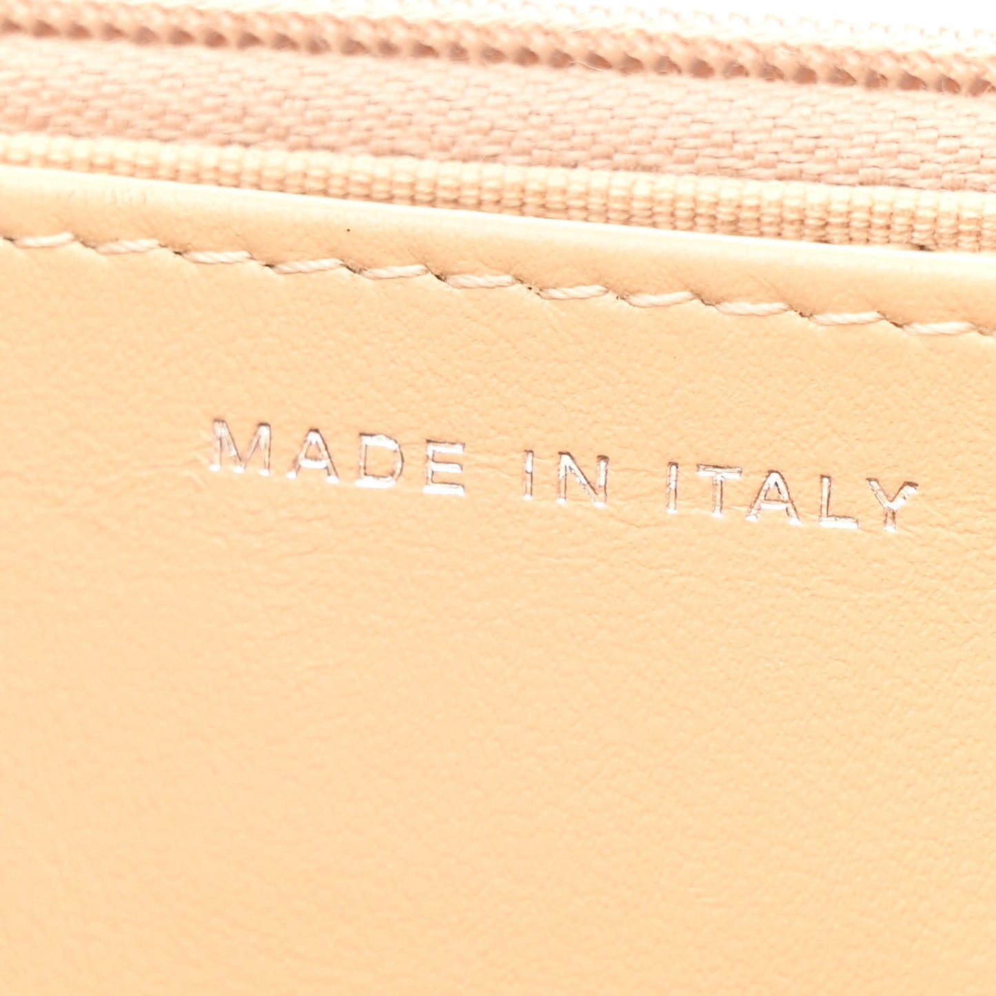 Caviar Quilted Wallet On Chain WOC Beige