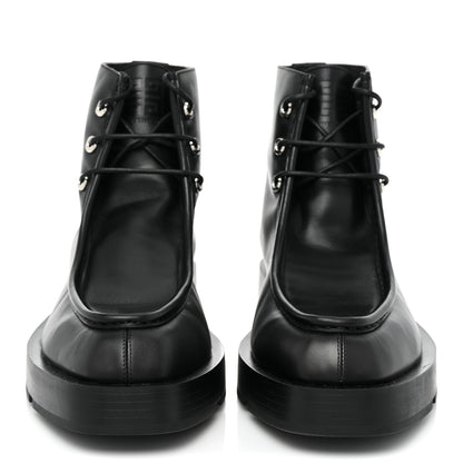 Givenchy Box Calfskin Squared Laced Up Ankle Boots 40 Black 2 of 12