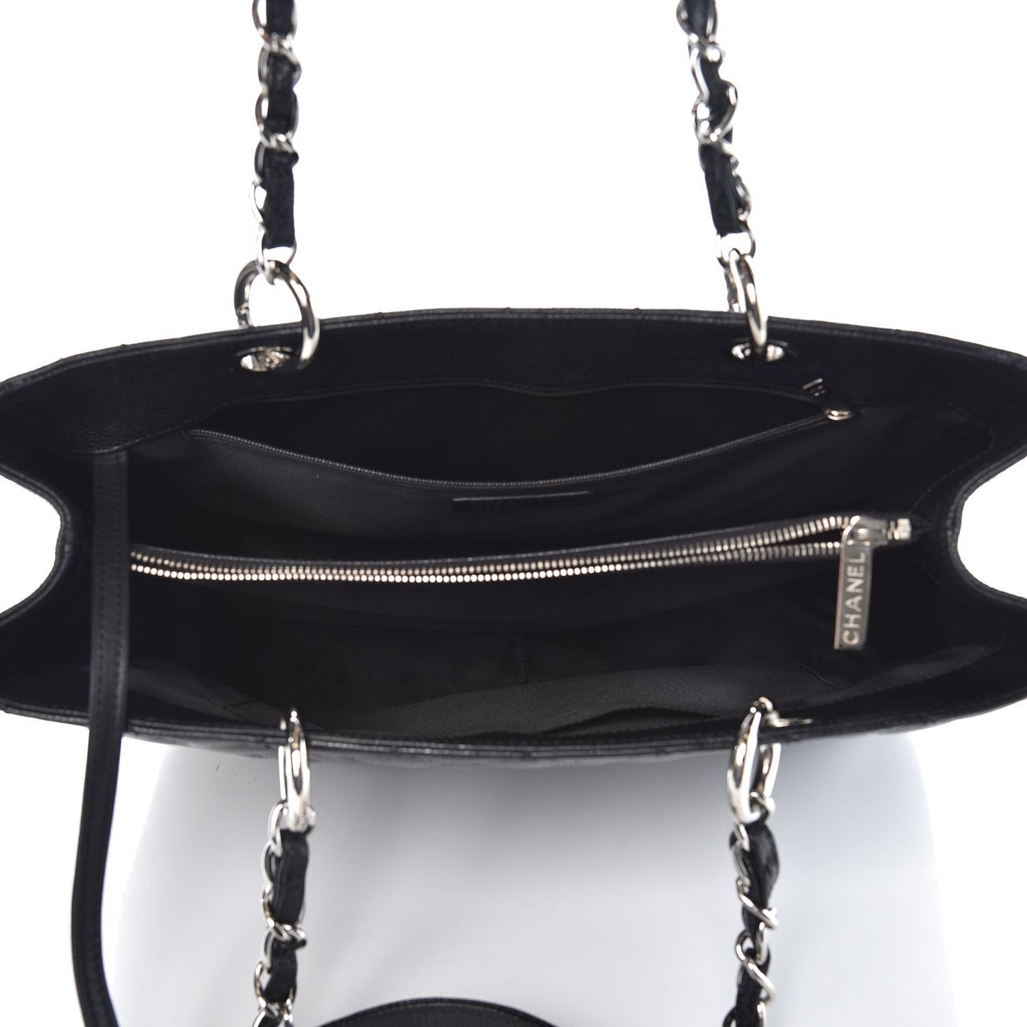 Caviar Quilted Grand Shopping Tote GST Black