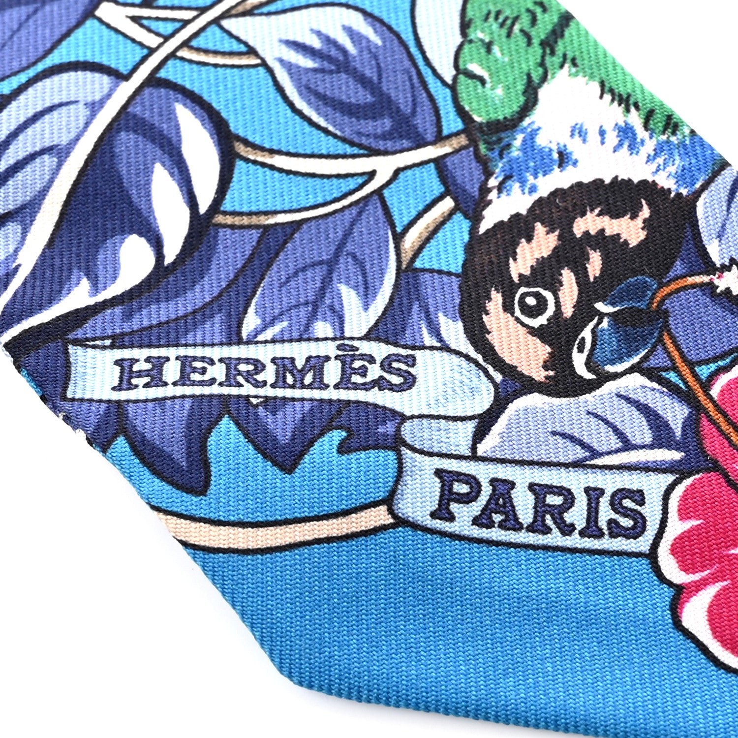 Hermes Silk Jungle Love Love Twilly Bleu Gitane Gris Bleuete 2 of 8