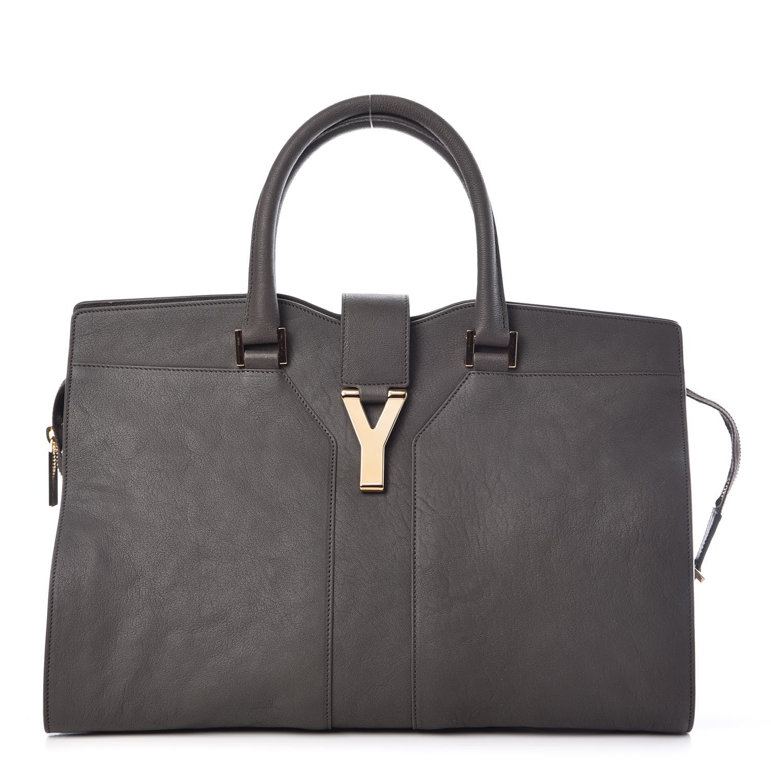 Saint Laurent Sheepskin Medium Cabas ChYc Grey 1 of 11
