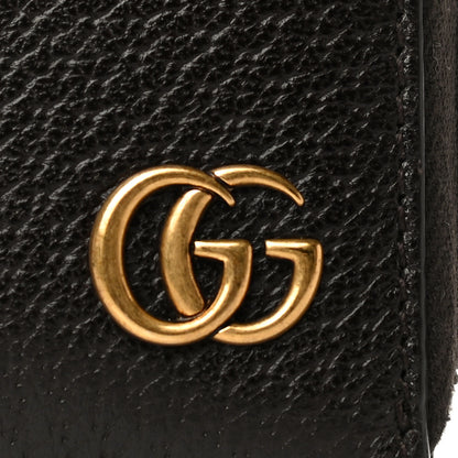 Gucci Dollar Calfskin Boar Effect GG Marmont Zip Around Wallet Dark Cocoa 10 of 15