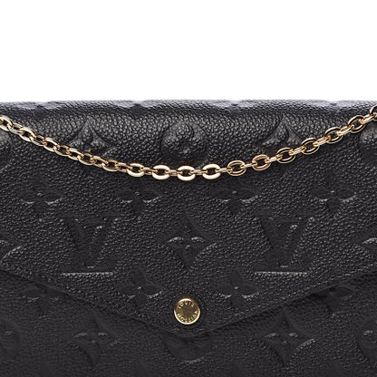 Louis Vuitton Empreinte Pochette Felicie Chain Wallet Black 13 of 14