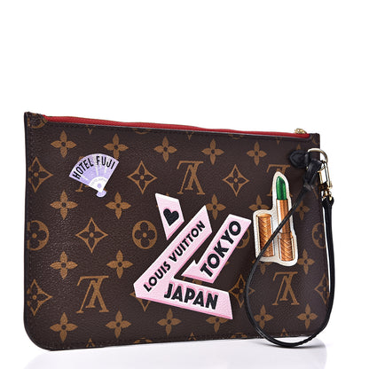 Louis Vuitton Monogram World Tour Neverfull MM GM Pochette 2 of 9