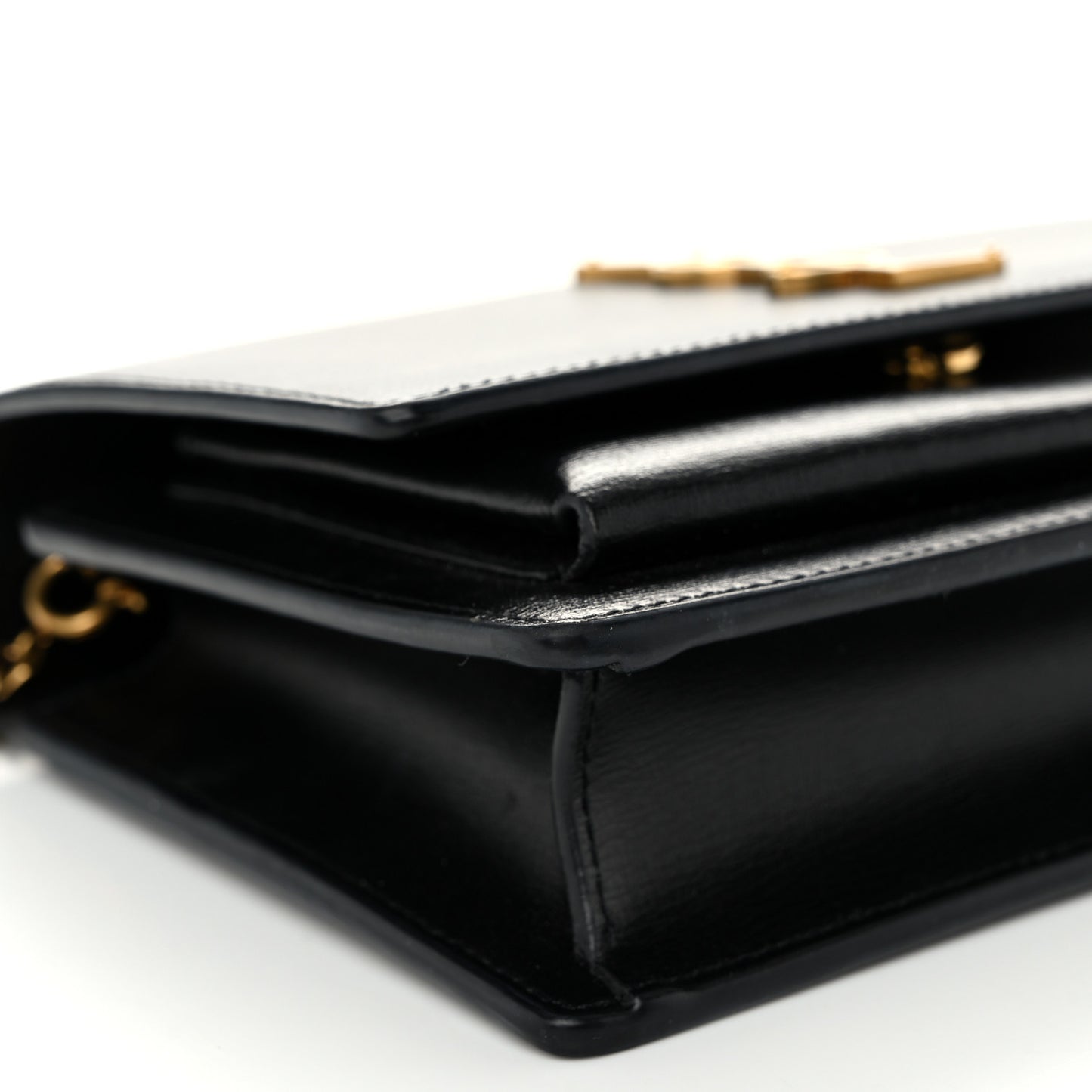 Calfskin Monogram Sunset Chain Wallet Black