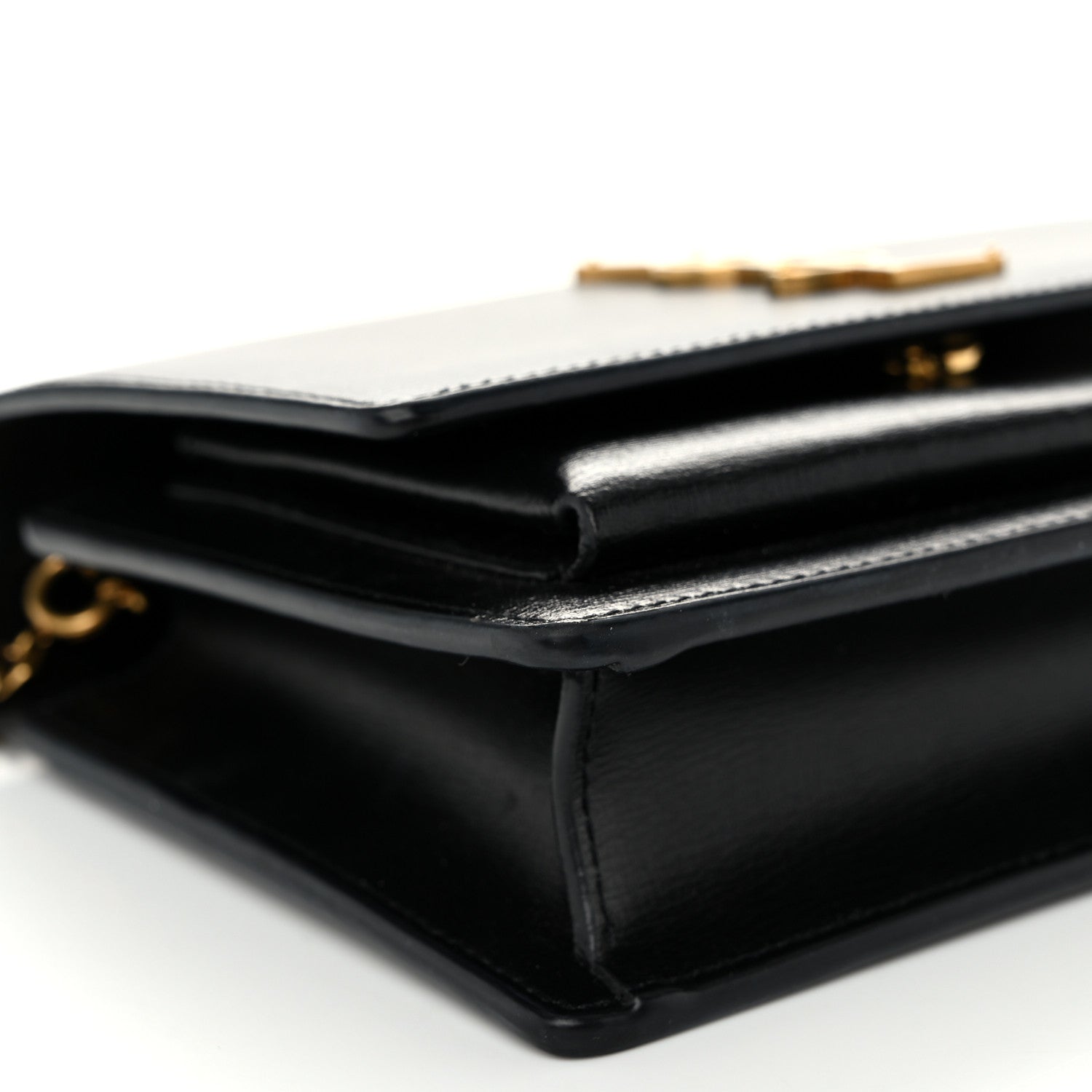 Saint Laurent Calfskin Monogram Sunset Chain Wallet Black 8 of 9