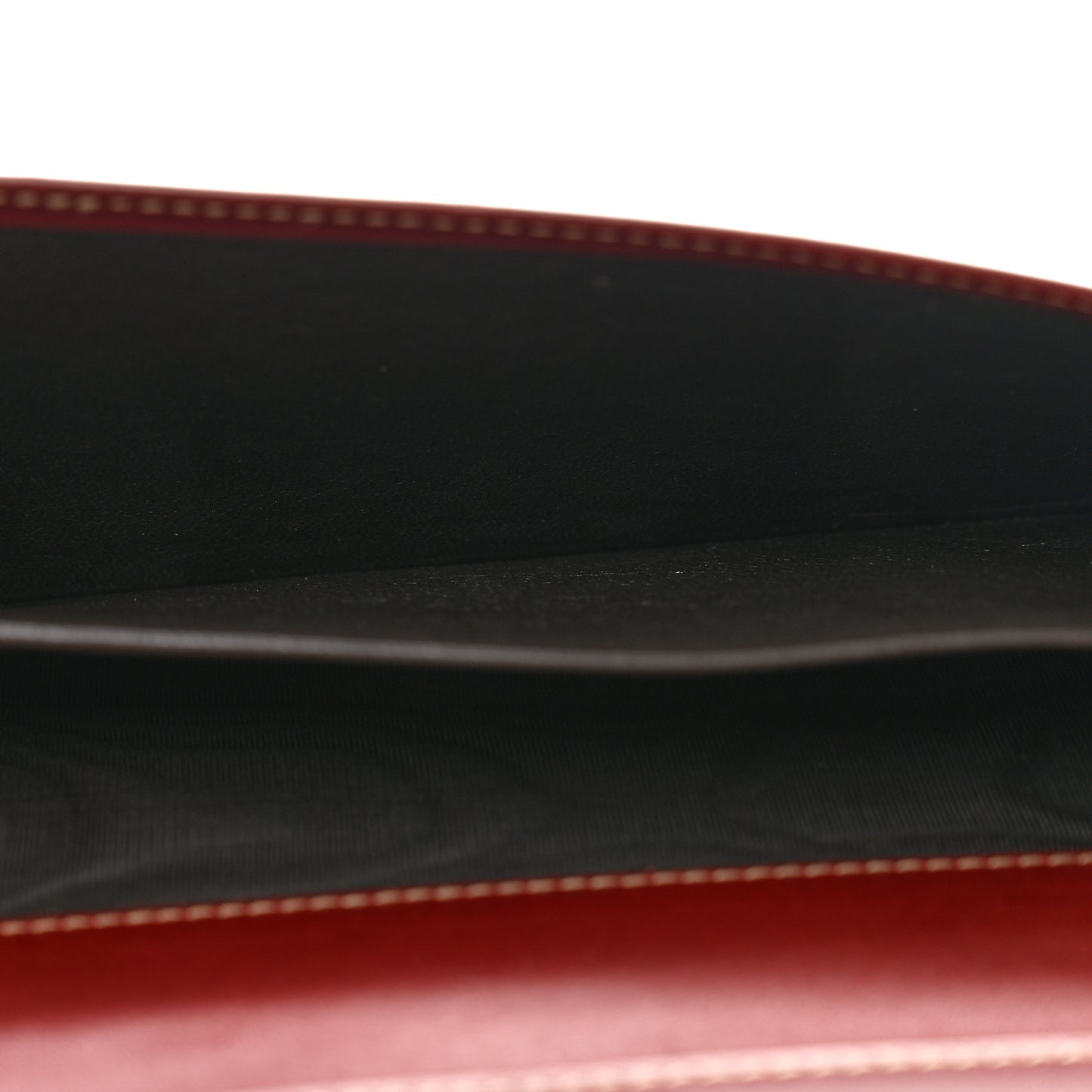 Guccissima Margaux Calfskin Metal Bar Continental Flap Wallet Dark Red