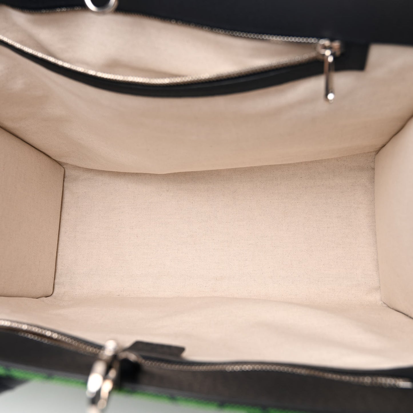 Monogram Textured Dollar Calfskin Medium Retro Interlocking G Tote Bag Blue Green