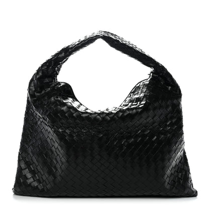Bottega Veneta Calfskin Intrecciato Large Hop Black Black 1 of 10
