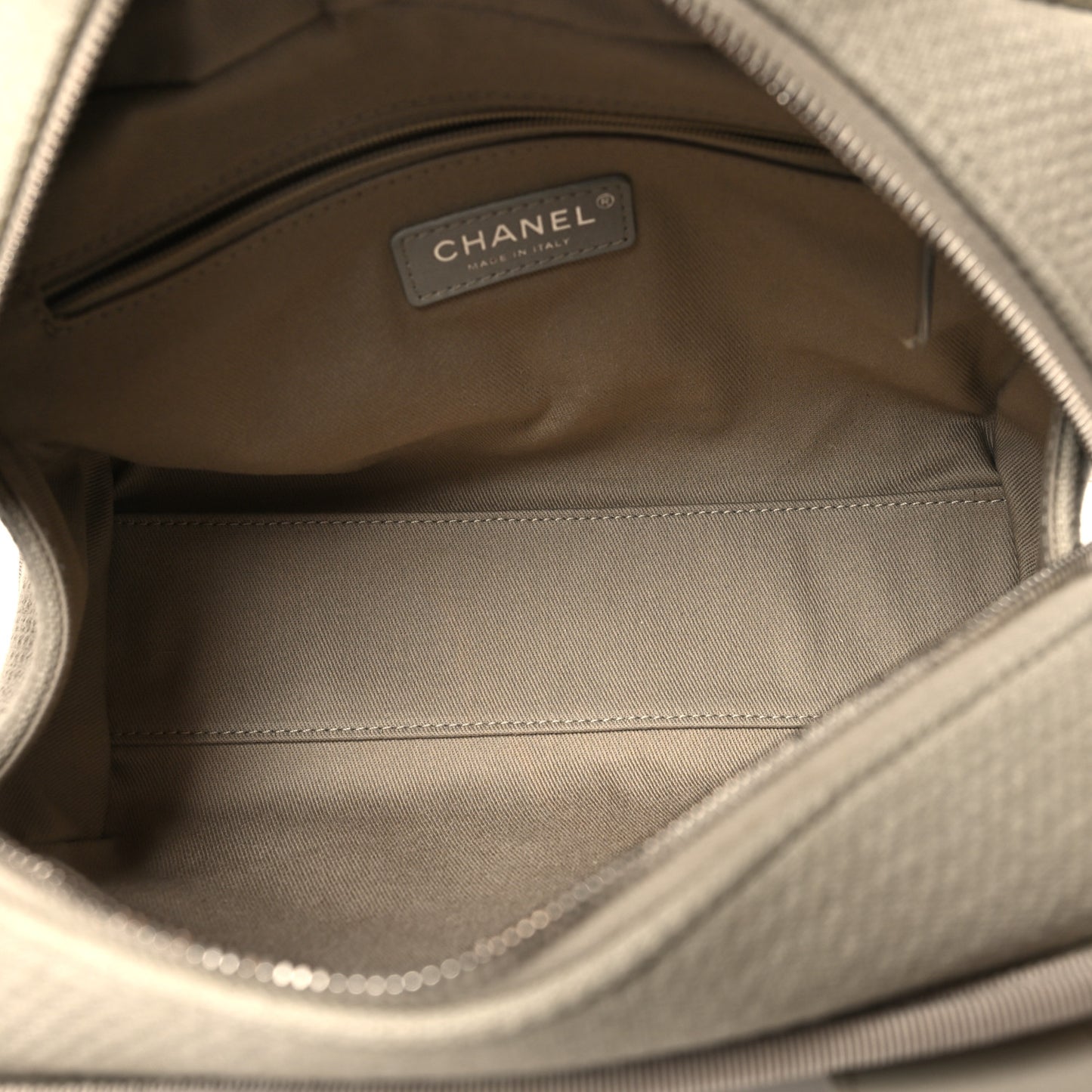 Canvas Deauville Small Bowling Bag Grey