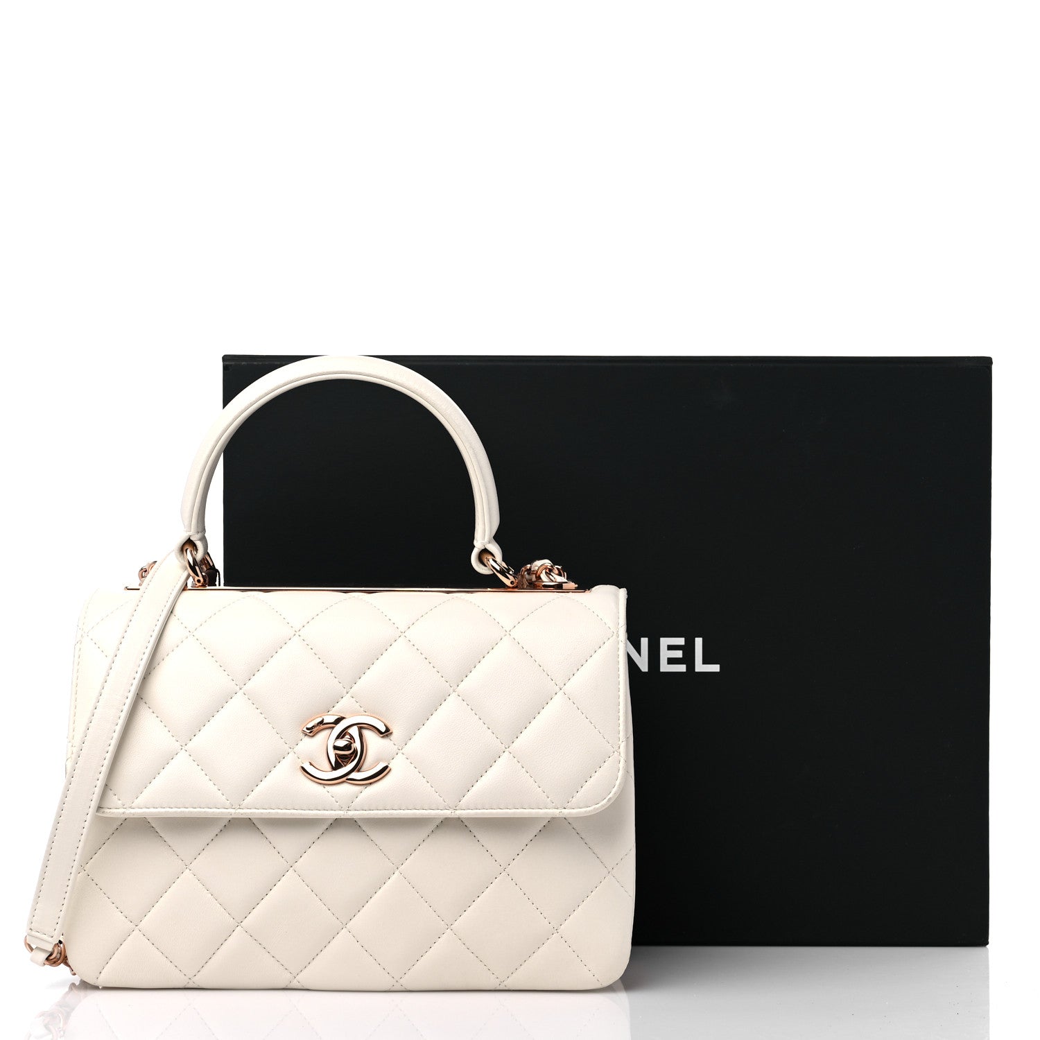 Chanel Lambskin Quilted Small Trendy CC Dual Handle Flap Bag White 13 of 13