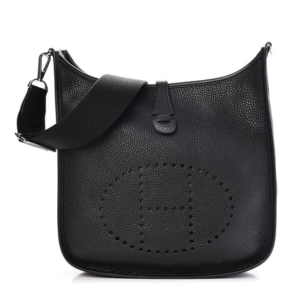 Hermes Taurillon Clemence Evelyne III PM Black 1 of 8
